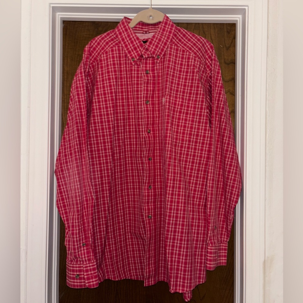 Ariat Pro Series Pink Checkered Shirt